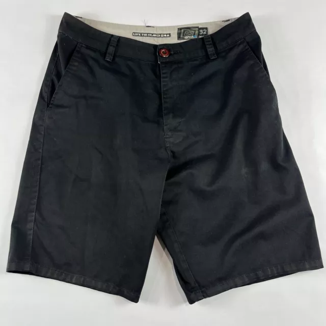 Rip Curl Black Walk Casual Polyester/Cotton Chino Shorts Men's W32"