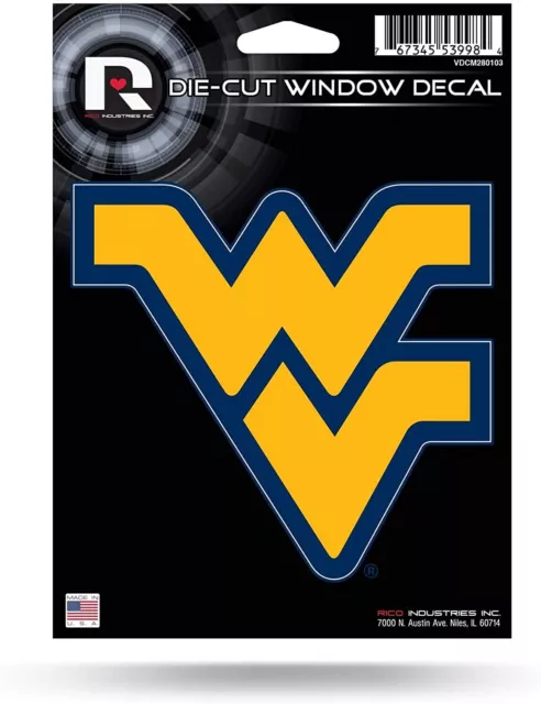 West Virginia University Mountaineers 5 Inch Die Cut Decal Sticker Flat Vinyl