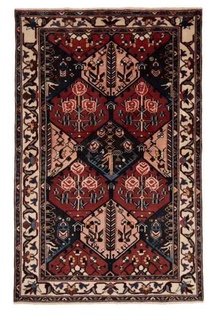 Bakhtiar tappeto persiano annodato a mano 217x138 cm - nomade, orient, tappeto, rosso