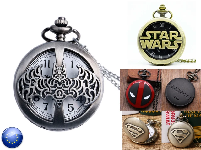 RELOJES DE BOLSILLO Peliculas Star Wars Spideman Superman Batman