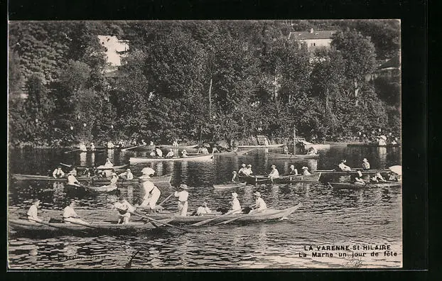 CPA La Varenne-St-Hilaire, La Marne un jour de fete 1910