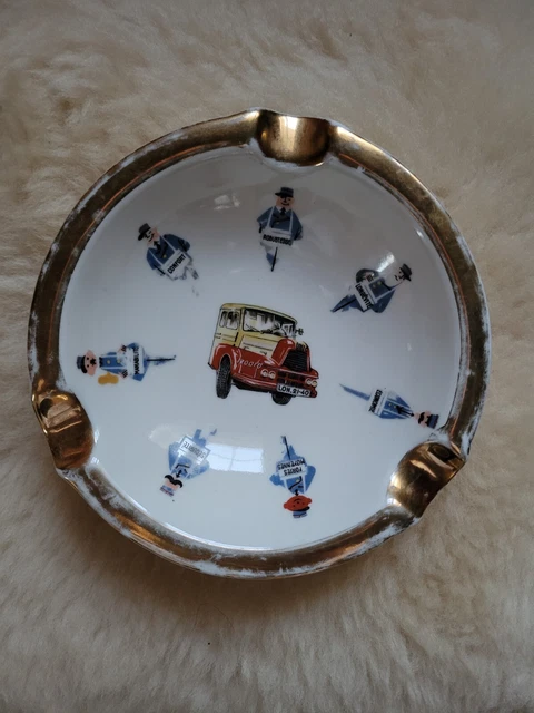 Ancien Cendrier Publicitaire Camion Unic Lkw Truck Porcelaine