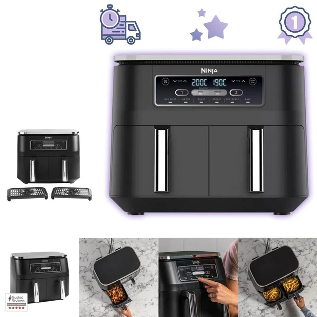 NEW NINJA AF300UK 7.6L Foodi Dual Zone Air Fryer Dehydrator 🚚Next Day