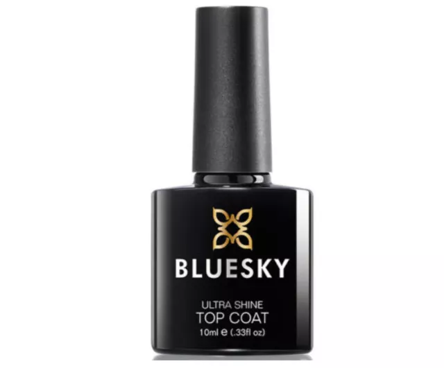 Bluesky Gel Nail Polish Ultra Shine Top Coat Glossy Finish 10Ml Uv Led Soak Off