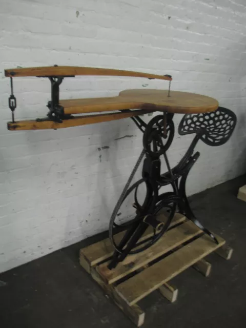 Antique W.F. & J. BARNES Pedal Operated Bicycle Style Scroll Saw, Circa 1876