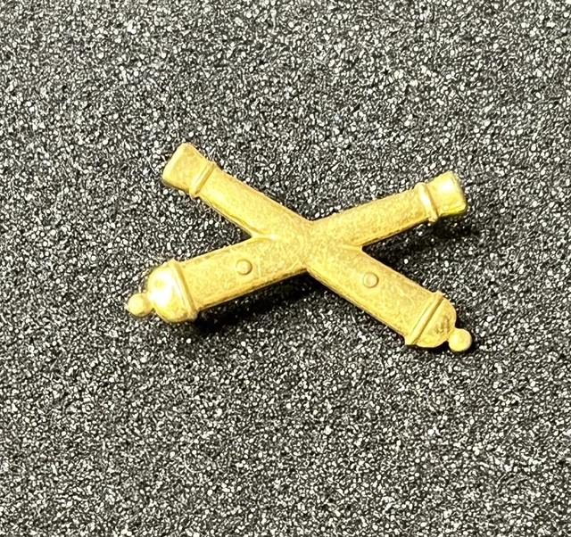 VINTAGE US ARMY Officer's Field Artillery WWII Era Collar Pin Insignia ...