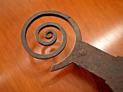 Part of French 18th-19th Century Antique Wrought Iron Shutter Hinge 2