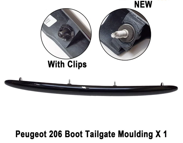 Rear Tailgate Molding Panel Trim For Peugeot 206 (1998-2012) – Paintable Number Plate Cover – OEM Ref 8742.F6-305859