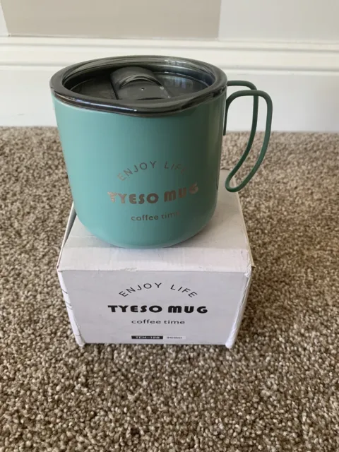 Tyeso Vacuum-Insulated Stainless Steel Travel Mug 12 Oz