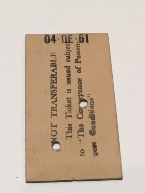 Old 1962 Irish UTA Railway Edmondson Train Ticket Belfast Exchange Single 3483 3