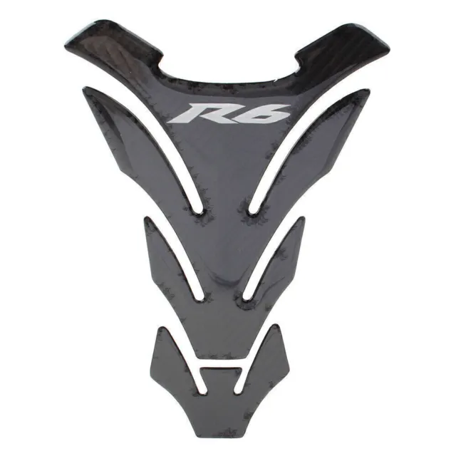 3D Tank Decal Protector Pad Sticker Carbon Fiber Look For Yamaha YZF-600 YZF R6