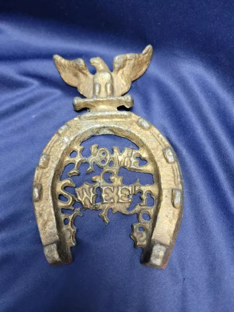Vintage Solid Brass Horseshoe and eagle Wall decor