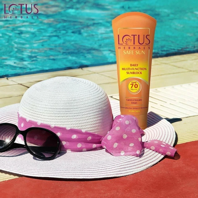 Lotus Herbals Sunscreen SPF 70 PA+++ - 60 grams Cream
