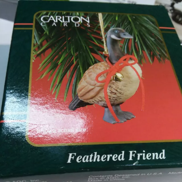 Carlton Heirloom Little Treasures 10th Anniv Feathered Friend Christmas Ornament