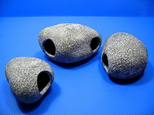 Dr. Moss 3 pcs Ceramic Aquarium Rock Cave Stones Fish Tank Decorations