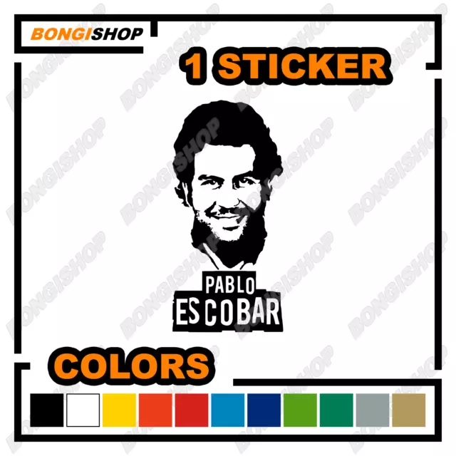 1x Adesivo Sticker Decal: Pablo Escobar El Patron King Lord Narcos Cartel