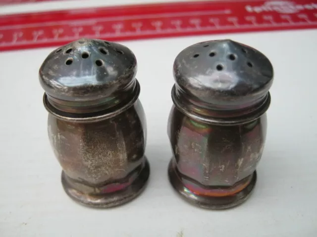 Antico shaker sale e pepe argento sterling americano - forma art deco
