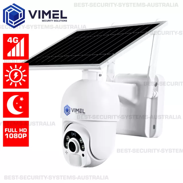 4G Construction Site PTZ Security Camera Solar Powered Flood Light PIR