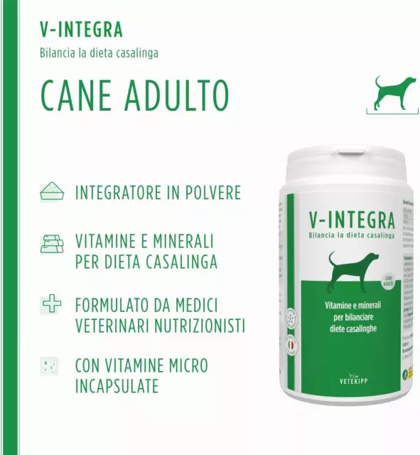 V-INTEGRA Cane Adulto - Integratore Completo Ricco Di Vitamine E Minerali, per L 3
