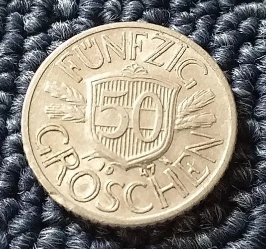 50 Groschen 1947 Austria Coin  By coin_lovers