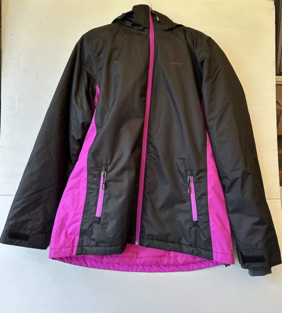 SVNTS Jacket Womens Size 12 Black Windbreaker Full Zip Hiking Outdoors Snow New