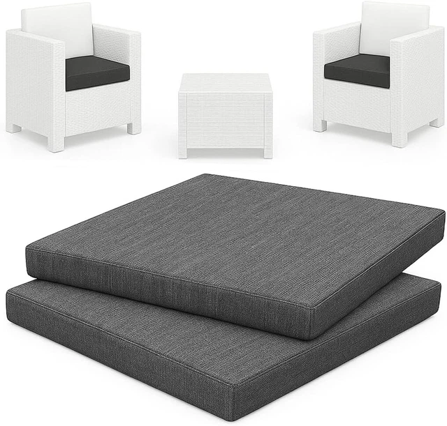 Set 4 Cuscini Esterno Salottino Rattan - Marrone Cotone/Poliestere 58x51 Cm - Foto 7