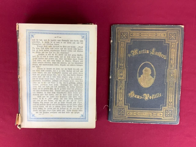 Antikes Buch Ende 19 Tes Jhdt Dr Liuther Hauspostille