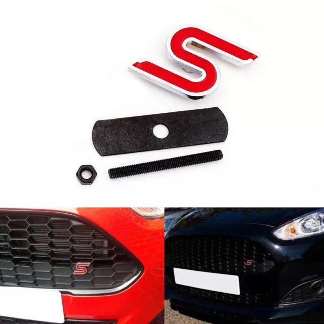 METAL FORD ZETEC S BADGE LOGO Grill Badge For Fiesta/Focus S With Fitting  Kit £6.11 - PicClick UK
