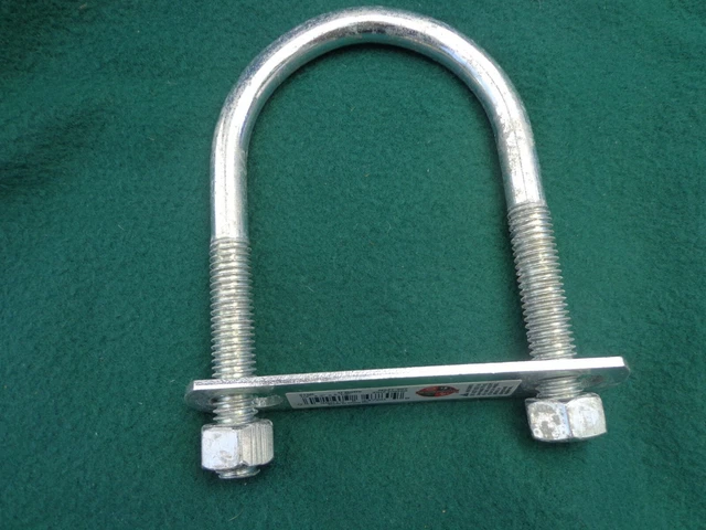 National Hardware N347-807 U-Bolt, 1/2" x 3" x 5-1/2" Zinc Plated with Plate