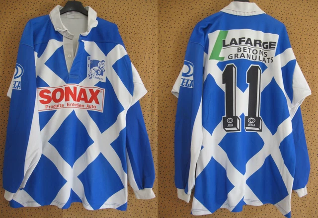 Maillot Rugby Vintage Jicega GRANDE-SYNTHE N°18 - Bleu - XL