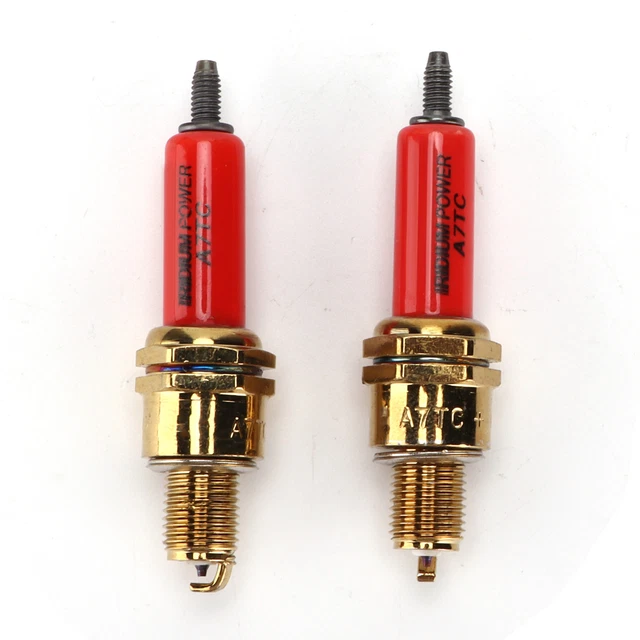 Lot De 2 Bougies 'allumage De Moto Avec Filetage 10 Mm En Alliage