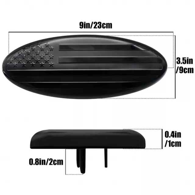Black US Flag 9 Inch Car Front Grille Emblem Badge for F-150 F-250 Explorer Edge