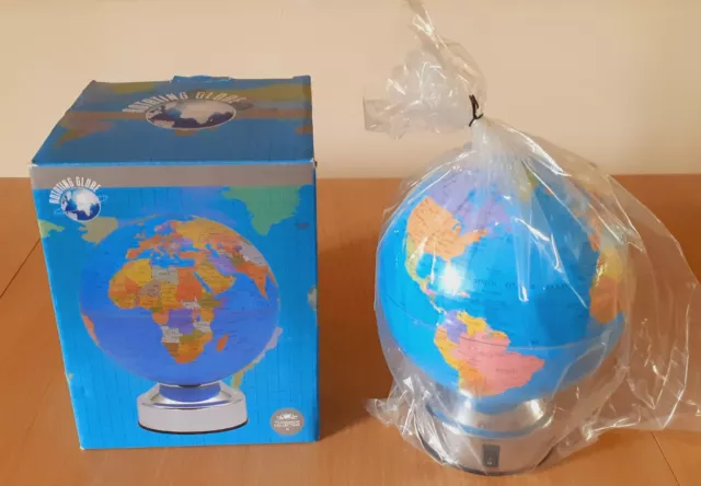 Rotating World 6" Inch Globe By Leonardo NEW BOXED