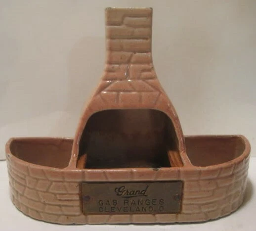 Old Advertising Grand Gas Ranges Miniature Cast Iron Chimney Cleveland Ohio