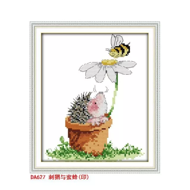 Erizo abeja animal bordado lienzos accesorio punto de cruz decoraciones lona hágalo usted mismo