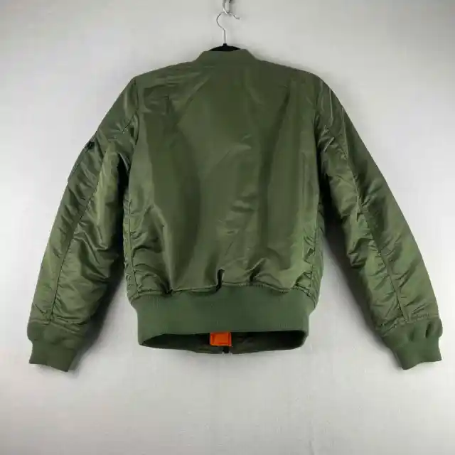 Alpha Industries MA 1 Men’s Green flight Bomber Jacket USA Size S 3