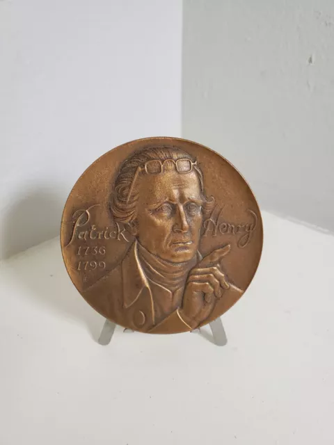 PATRICK HENRY Hall Of Fame Great American Bronze Medallion Medallic Art Co NYU.