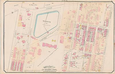 1890 Montreal, Canada, St. Antoine Ward, Mcgill University, Copy Plat Atlas Map