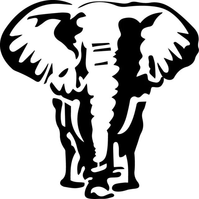 4.25" Elephant Decal Sticker Car Decor Safari Jungle Wildlife Animal Travel Save