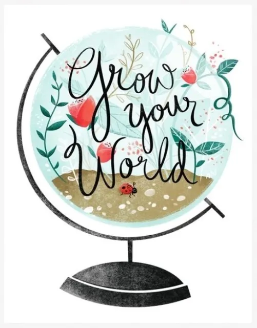 Grow Your Own World Outside Garden Plants Flowers Vegetable Fruits Trees MAGNET
