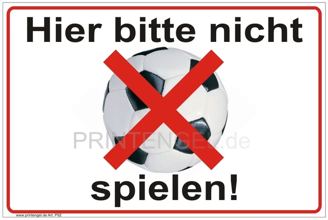 Verbotsschild „Ballspielen Verboten“ – Aus PVC, 21x30 Cm, Rot, Für Innen & Außen