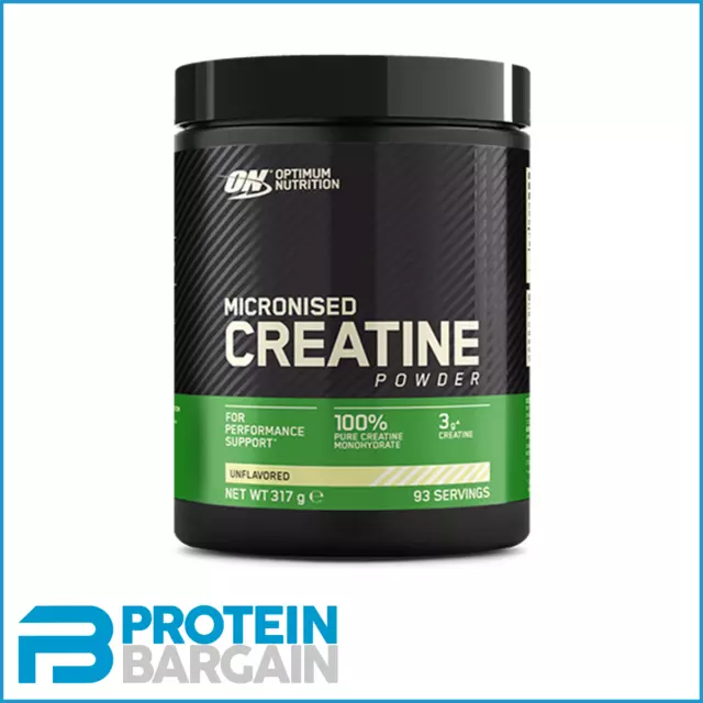 Optimum Nutrition Micronised Creatine Monohydrate Powder 100% 317g - 93 Serve