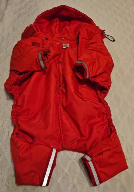 Kruuse Buster Dog Coat Size Large Rain Proof Reflective Red Worn Once