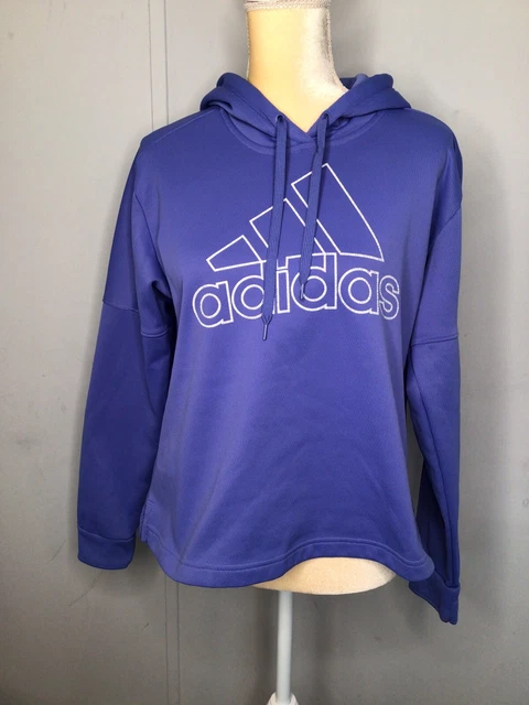 Youth or Junior Cropped Purple Adidas Hoodie Sweater Size Large
