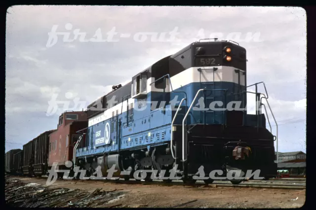D DUPLICATE SLIDE - Great Northern GN 582 SD-9 Action on Freight Butte MT 1968