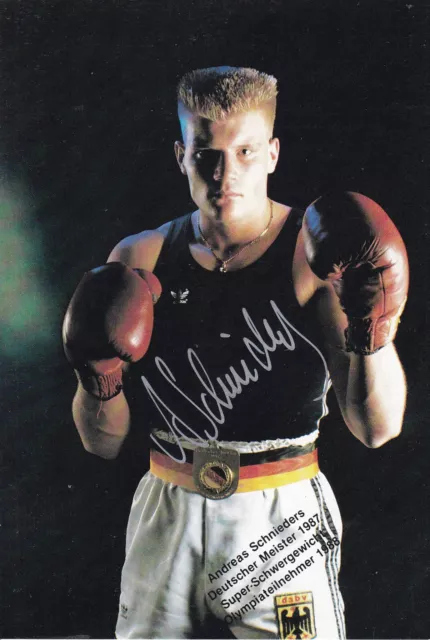 Andreas SCHNIEDERS - Deutschland, Silber EM 1991 Boxen, Original-Autogramm!