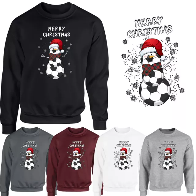 Snowman Christmas Mens Sweatshirt Xmas Football Santa Novelty Unisex Gift