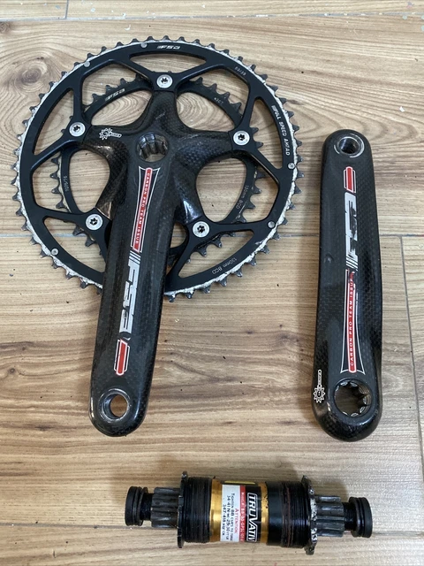 FSA Carbon Pro Team Ausgabe Kurbelsatz Kettensatz 175 mm & Mega Exo untere Halterung