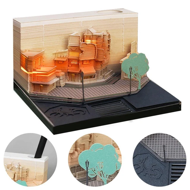 3D MEMO PAD 2025 Desk Calendar Memo Pad,Creative Desk DIY Notepad