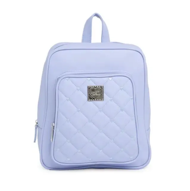 NWT Luv Betsey Johnson Chevron Quilt Backpack Lavender Quilted Faux Leather